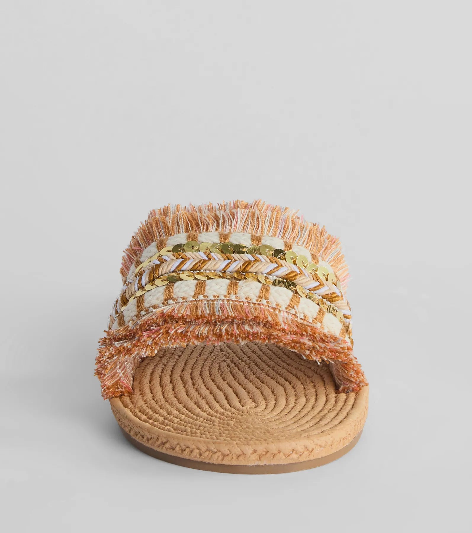 Summer Glam Espadrille Sequin Fringe Sandals - Image 6