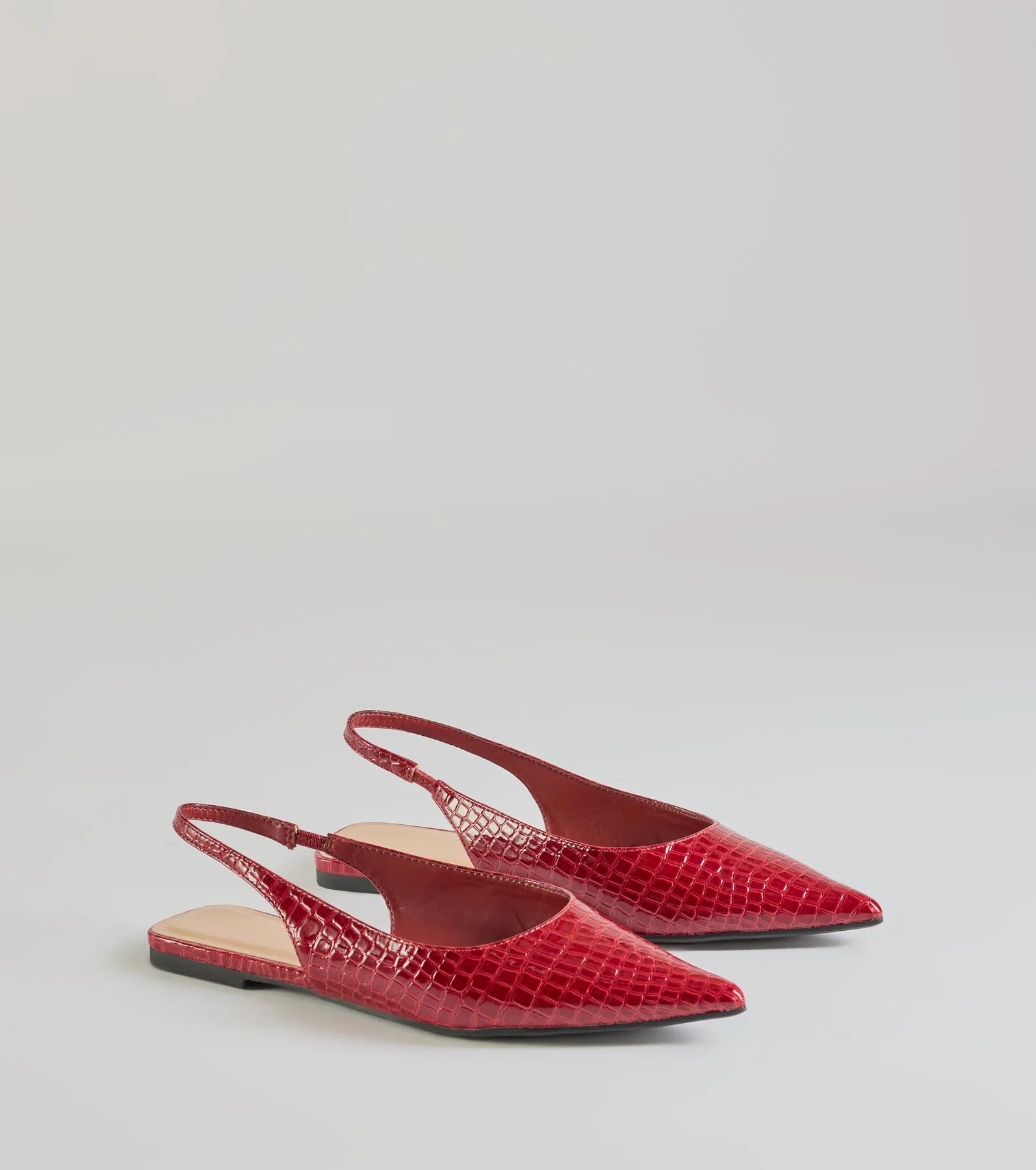 So Stunning Faux Patent Leather Pointy Flats - Image 5