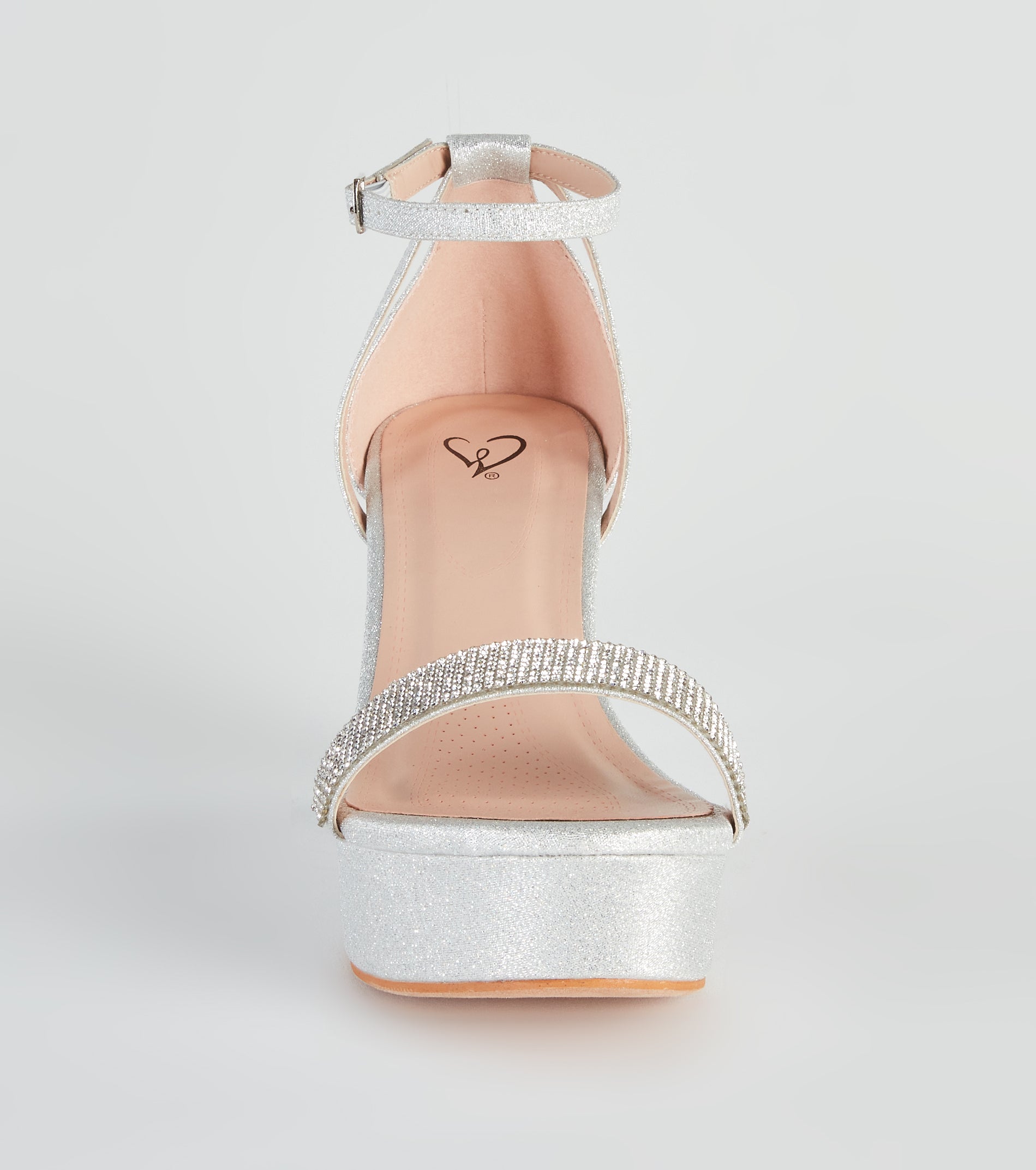Cue The Glitter Rhinestone Platform Wedges - Image 3