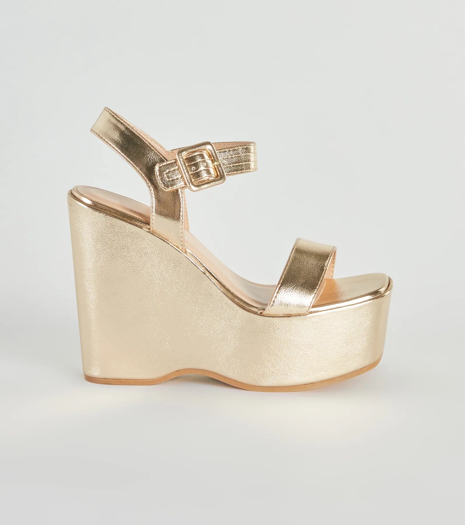 Amp The Drama Metallic Platform Wedges - Image 2