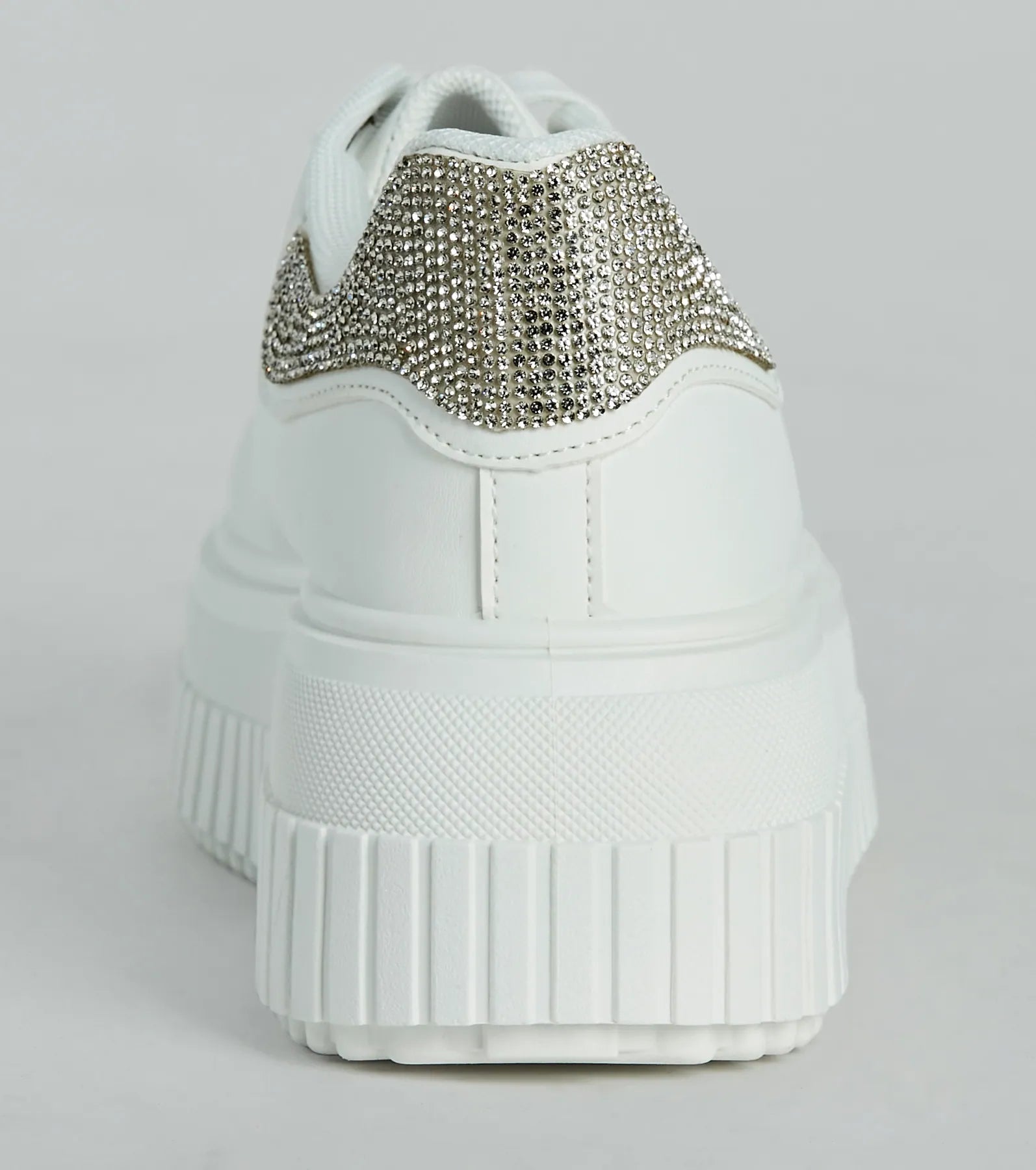 Glam Girl Sparkle Faux Leather Rhinestone Sneakers - Image 4