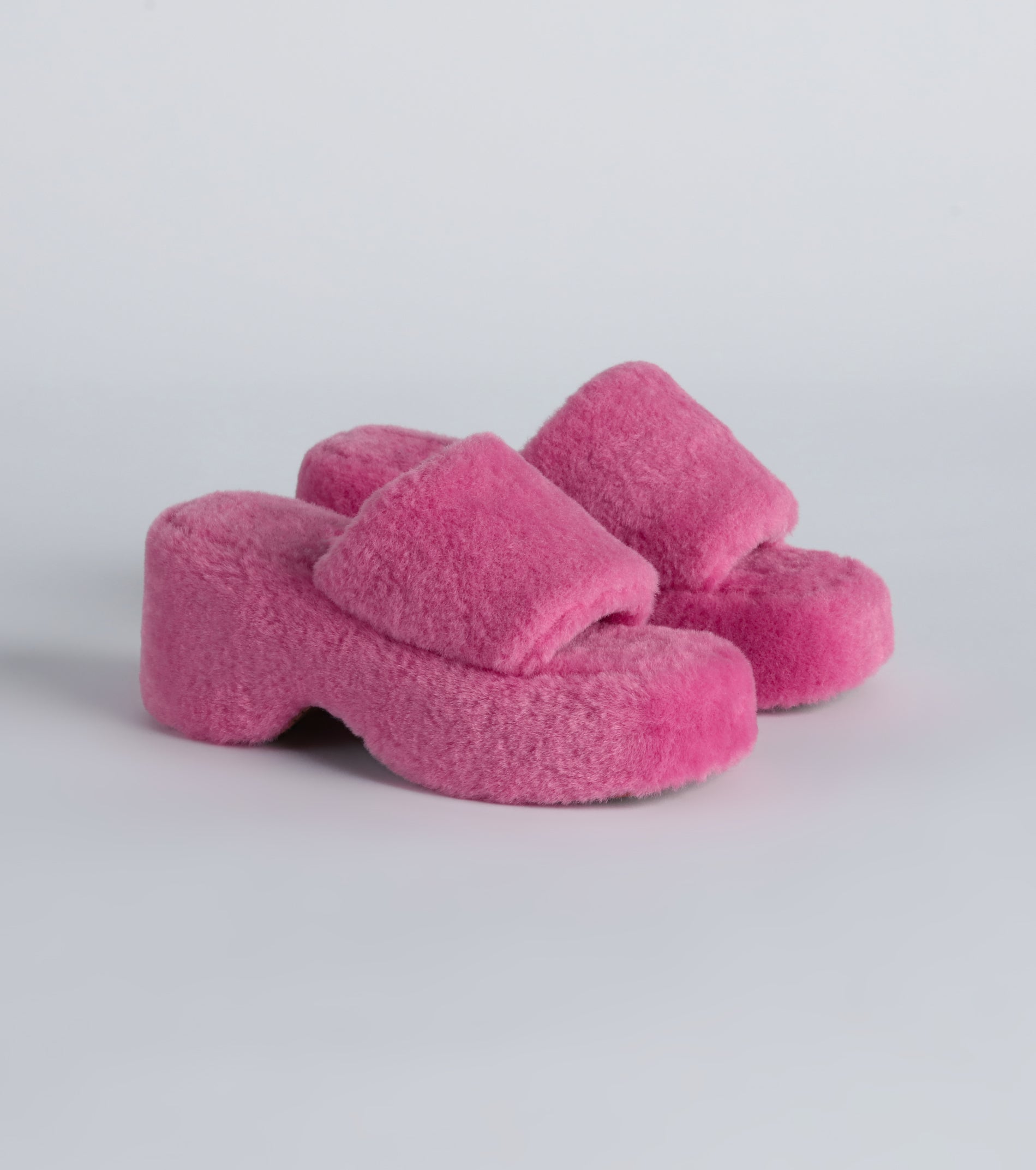 Hello Fabulous Fuzzy Platform Slippers - Image 5