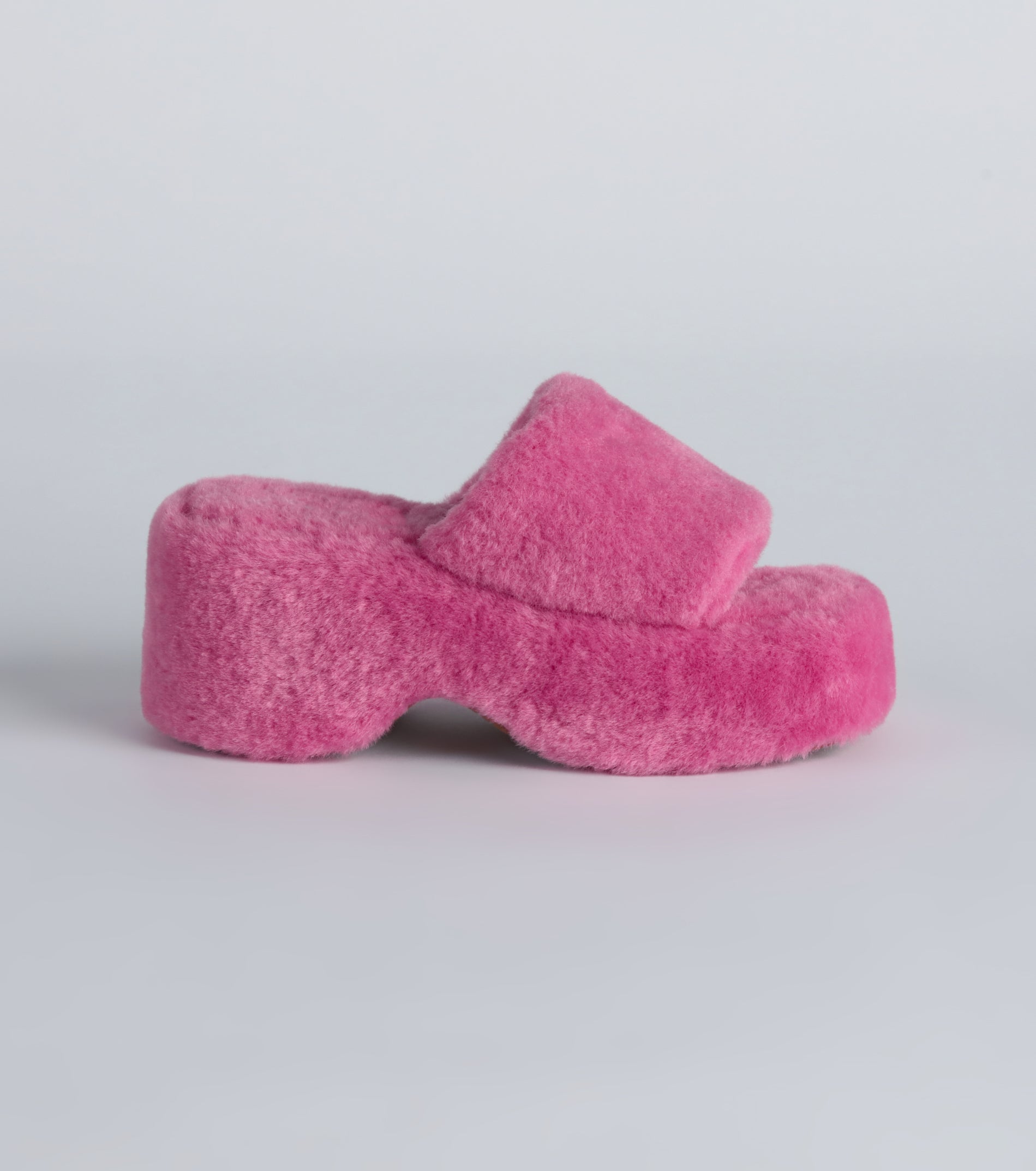 Hello Fabulous Fuzzy Platform Slippers - Image 6