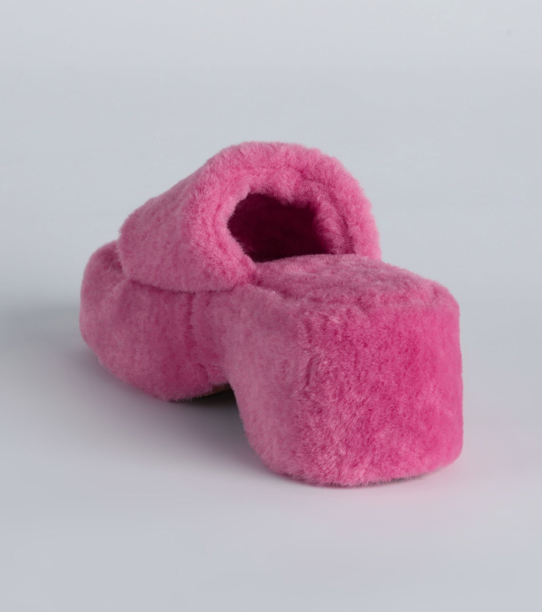 Hello Fabulous Fuzzy Platform Slippers - Image 8